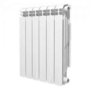 Радиатор алюминиевый Теплоприбор AR1-500 - 6 секций (подключение боковое, цвет белый)