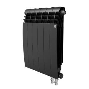 Радиатор биметаллический Royal Thermo Biliner 500 VR Noir Sable - 4 секции (подкл. нижнее правое)