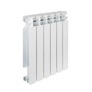 Радиатор алюминиевый BRIXIS BASE 500/100 - 10 секции (подключение боковое, цвет белый)