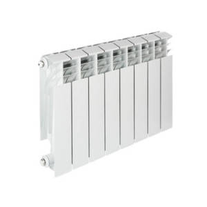 Радиатор алюминиевый TENRAD AL 350/100 - 6 секций (подключение боковое, цвет белый)